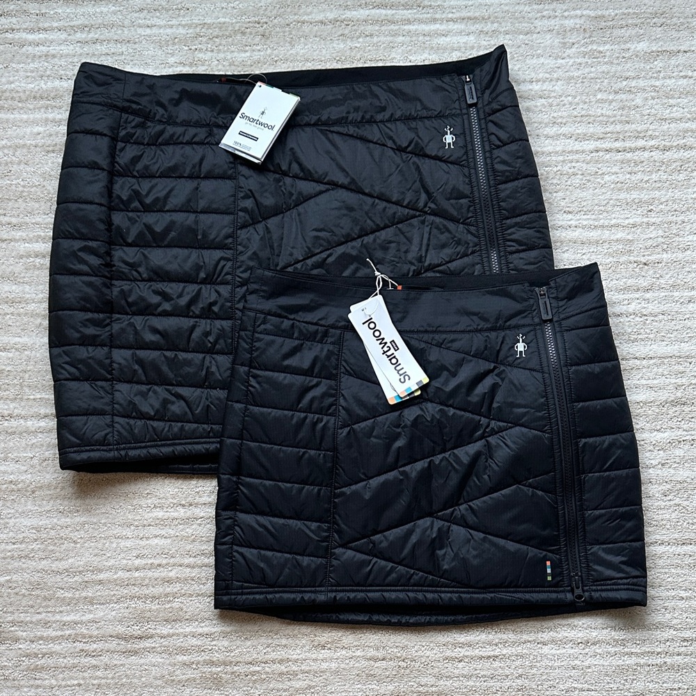 NWT Smartwool Womens Smartloft Zip Skirt Merino Wool Black Size Small SW016793